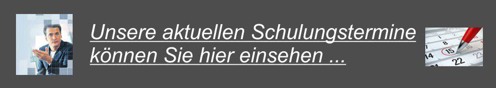 Jahresübersicht aller Schulungstermine